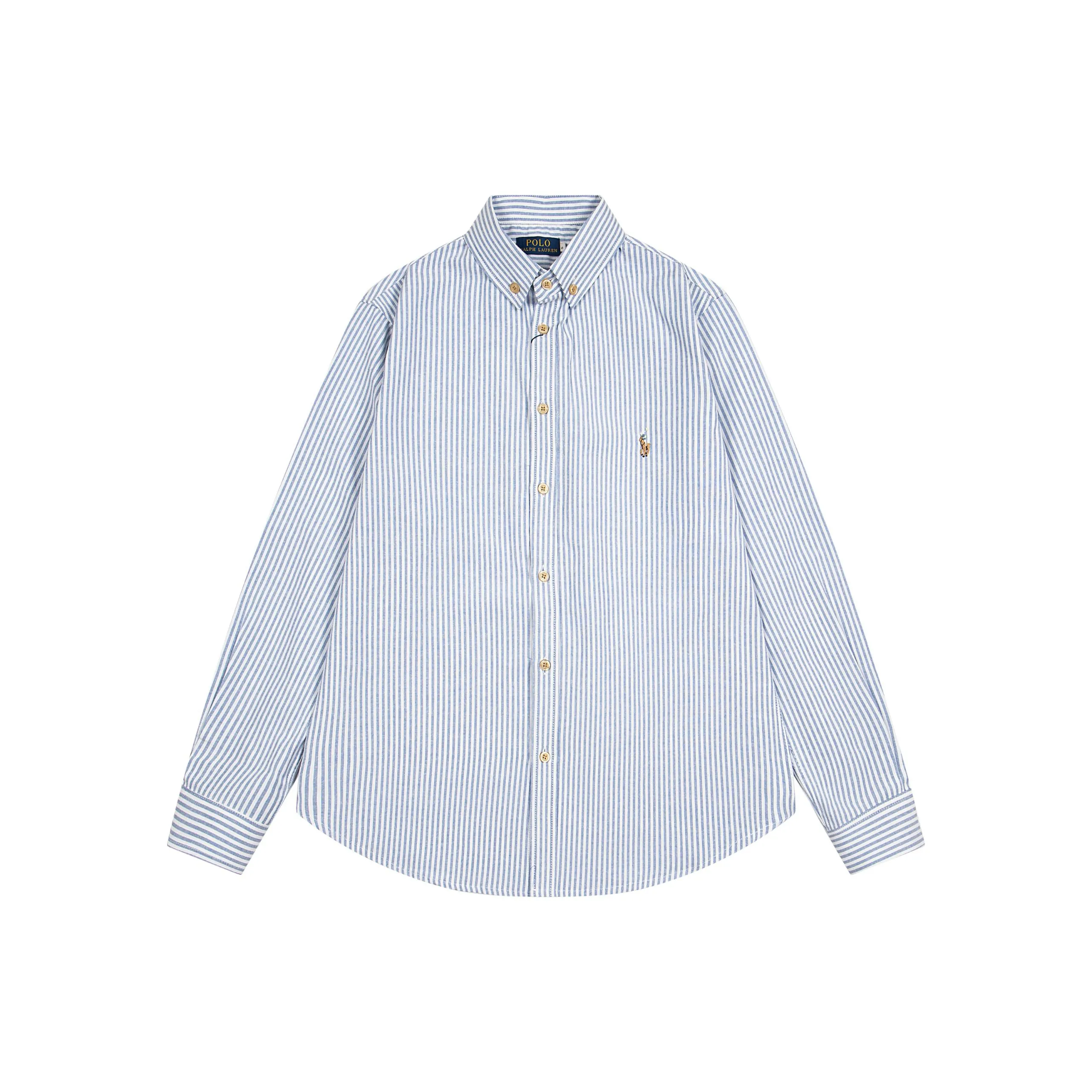🅿️230 New: Style number: B114 Ralph Lauren/Ralph Lauren classic colorful small label striped casual shirt 1️⃣ Made of high-quality classic striped fabric, the upper body is soft and comfortable, extremely delicate, has a solid, smooth and soft feel. The fabric does not wrinkle, and the feel is invincible. The details are handled perfectly! 2️⃣Adopting the washing process, the workmanship details are perfectly controlled. They are all hemmed with vest technology, and the inside of the sleeves are also different. Different from the four-needle and five-thread workmanship, the collar is also designed with interlining, which shows high-end fashion and individuality. The style is fashionable, simple and elegant! 3️⃣It is very youthful and energetic, and can be easily worn by both men and women. It is very in line with the fashion aesthetic concepts of today's young people! Color: Striped Blue Sizes: S, M, L, XL